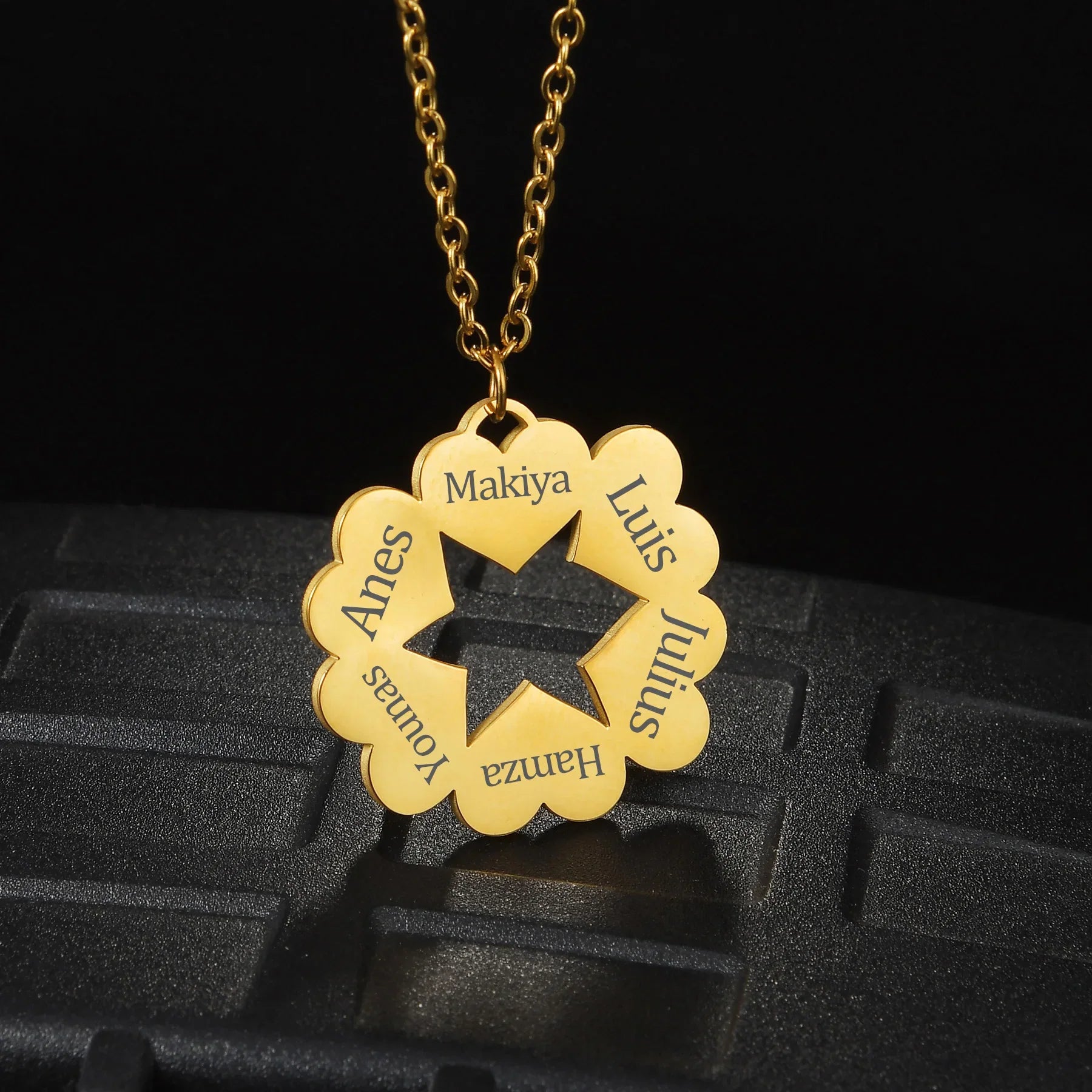 Oveep Custom Foot Paw Name Necklace for Women